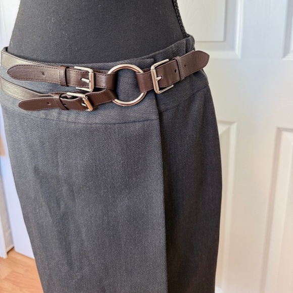 Ralph Lauren straight Grey Belted Women's Skirt - Picture 2 of 10